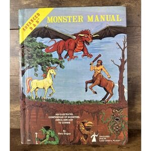 Advanced Dungeons & Dragons: Monster Manual 1e Gygax HC AD&D TSR Original Clean